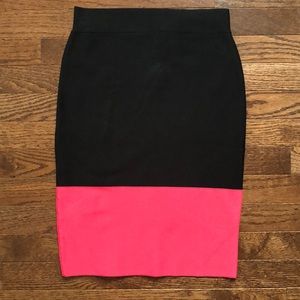 BCBG Max Azria color block knit skirt